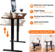 Wood Electric Standing Desk 48 x 24 Inches with Power Outlets & USB - Mobile Adjustable Sit Stand Home Office Workstation with Wheels & Memory Presets - Monsta Online