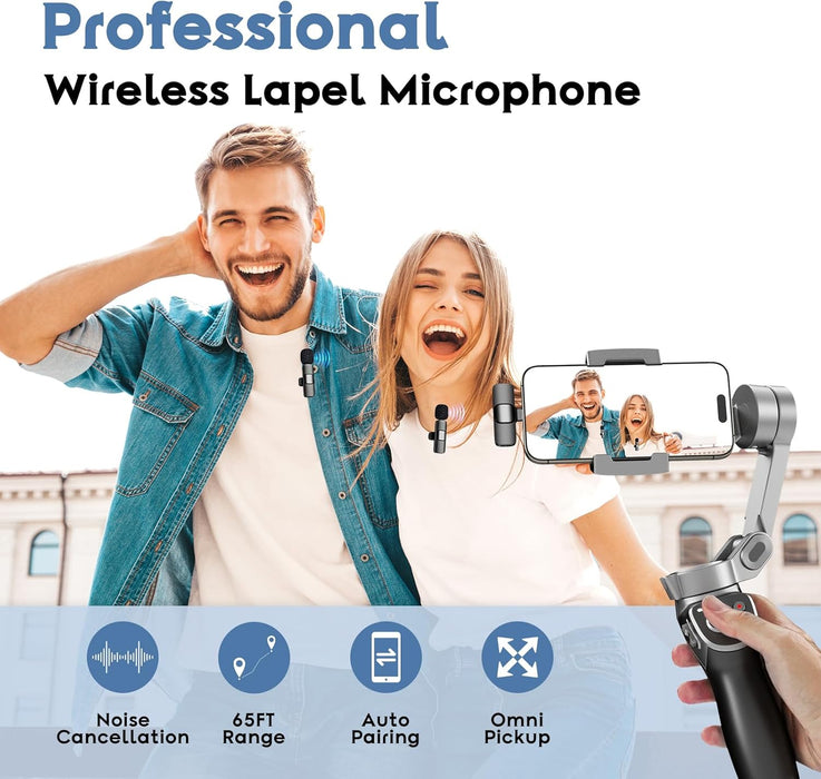 Compact Wireless Lavalier Microphone Kit for Clear Audio on Android and iPhone - Monsta Online