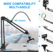 Adjustable Overhead Phone Mount with Ring Light for Live Streaming and Recording - Monsta Online