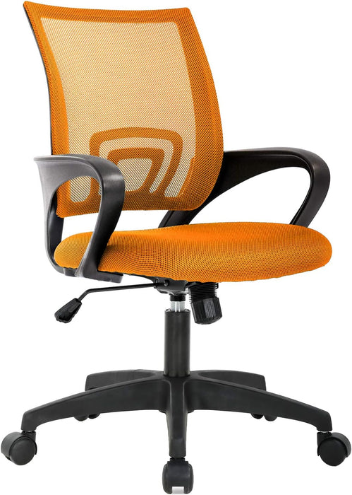 Ergonomic Mesh Office Chair with Lumbar Support – Adjustable Mid - Back Swivel Desk Chair with Wheels (7 Colors Available) - Monsta Online