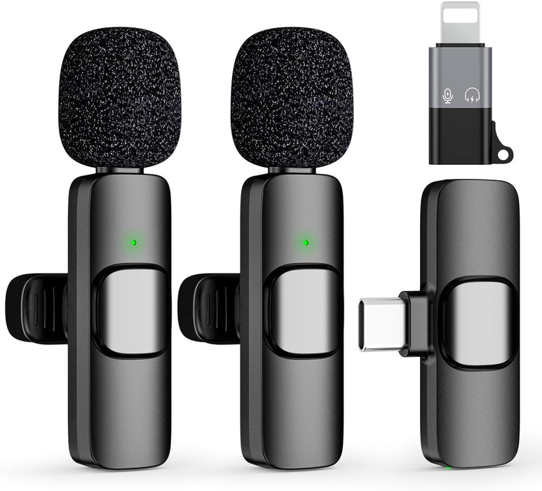 Compact Wireless Lavalier Microphone Kit for Clear Audio on Android and iPhone - Monsta Online