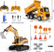 Ultimate 2 - in - 1 RC Construction Set - Excavator & Dump Truck - 1:20 Scale Remote Control Toy with Lights, Sounds & Dual Batteries - Monsta Online