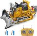 1:24 Scale 9 Channel Remote Control Bulldozer Toy with Metal Shovel and Dual Batteries Lights & Sounds for Kids - Monsta Online
