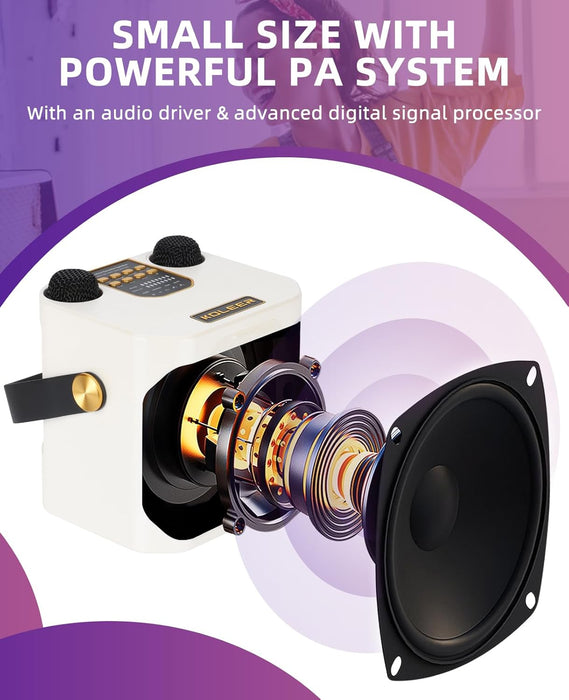 Portable High - Power Karaoke Party Speaker with 360° Stereo and Dual Mics - Monsta Online