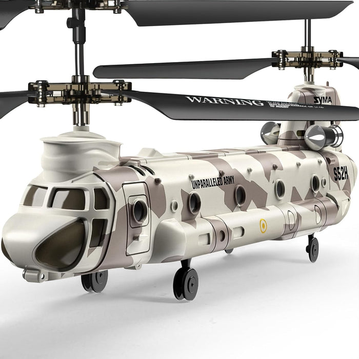 S52H Chinook RC Military Helicopter for Kids – One - Key Takeoff, Altitude Hold & Crash Resistant – Army Transport Toy for Beginners - Monsta Online