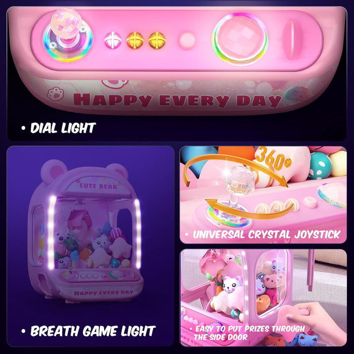 Mini Arcade Claw Machine Game With LED, Fidget Toys and Sweet Rewards - Monsta Online