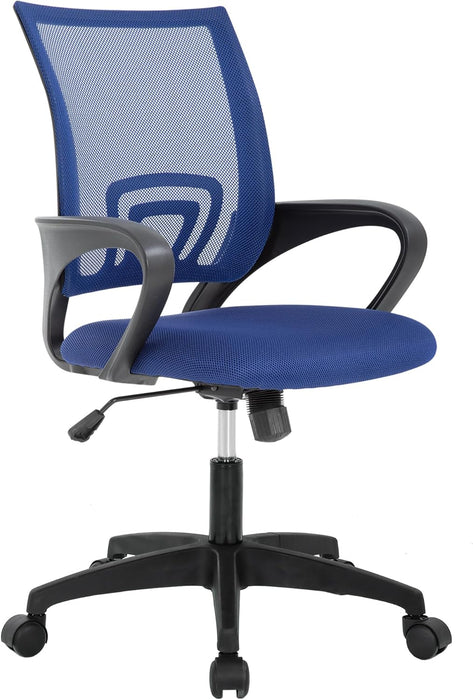 Ergonomic Mesh Office Chair with Lumbar Support – Adjustable Mid - Back Swivel Desk Chair with Wheels (7 Colors Available) - Monsta Online