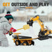 RC Excavator Toy 1:20 Scale for Kids Ages 3+ - Easy to Use, Dual Batteries, Lights & Sounds - Monsta Online