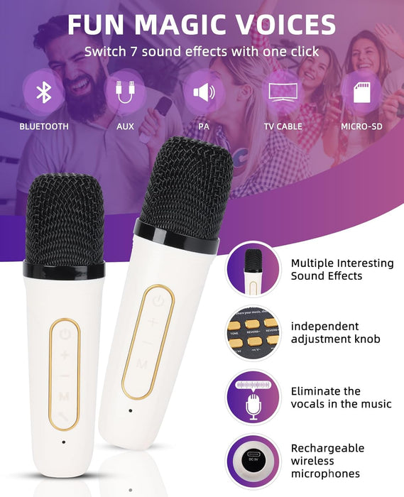 Portable High - Power Karaoke Party Speaker with 360° Stereo and Dual Mics - Monsta Online