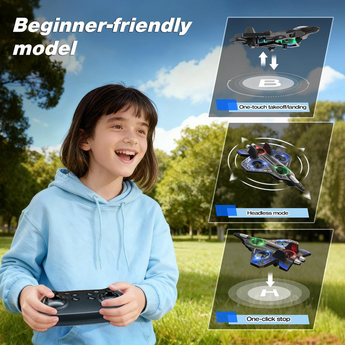 Jet Fighter Remote Control Stunt Jet Airplane Foam RC Planes with Light for Kids with Dual Batteries - Monsta Online