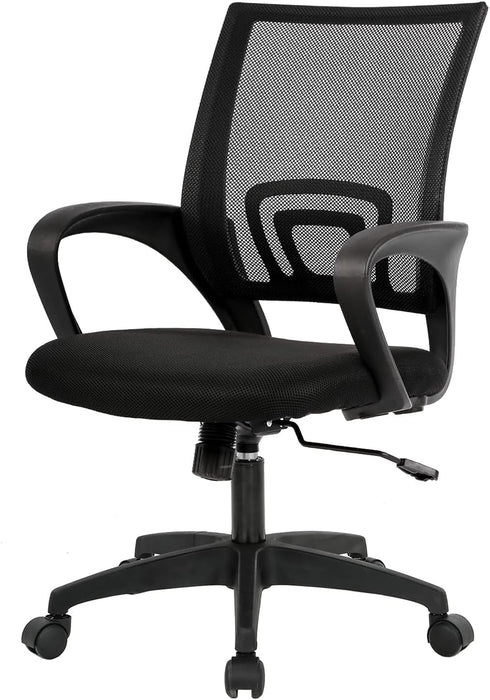 Ergonomic Mesh Office Chair with Lumbar Support – Adjustable Mid - Back Swivel Desk Chair with Wheels (7 Colors Available) - Monsta Online