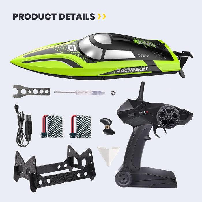 AquaRacer: 20+ MPH High - Speed Remote Control Boat With Dual Batteries - Monsta Online