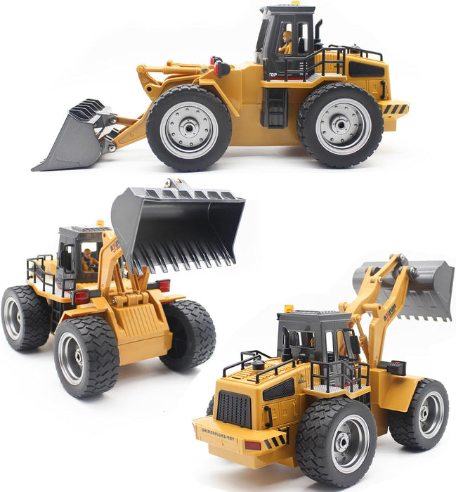 1:18 Scale 4WD RC Front Loader with Lights - 9 Channel Toy Tractor with Dual Batteries for Kids - Monsta Online