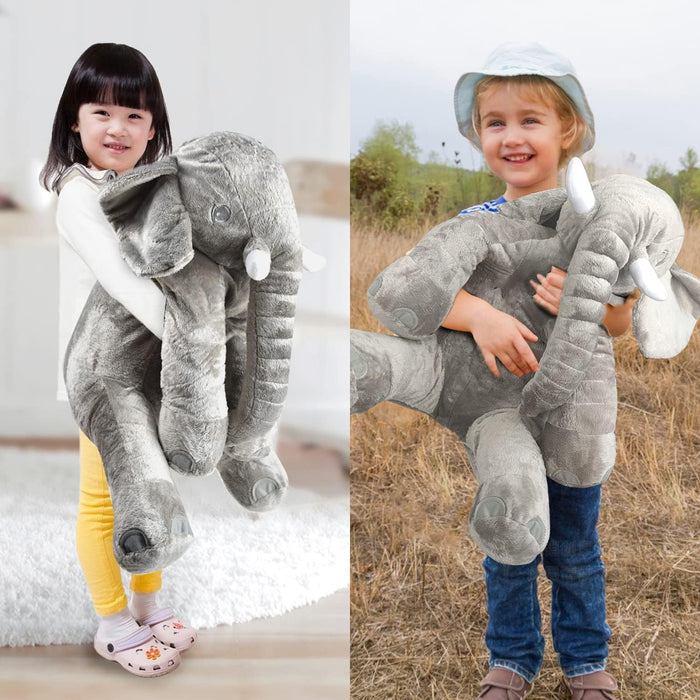 Ultra - Soft Large Plush Elephant Cuddle Pillow for Kids and Loved Ones - Monsta Online