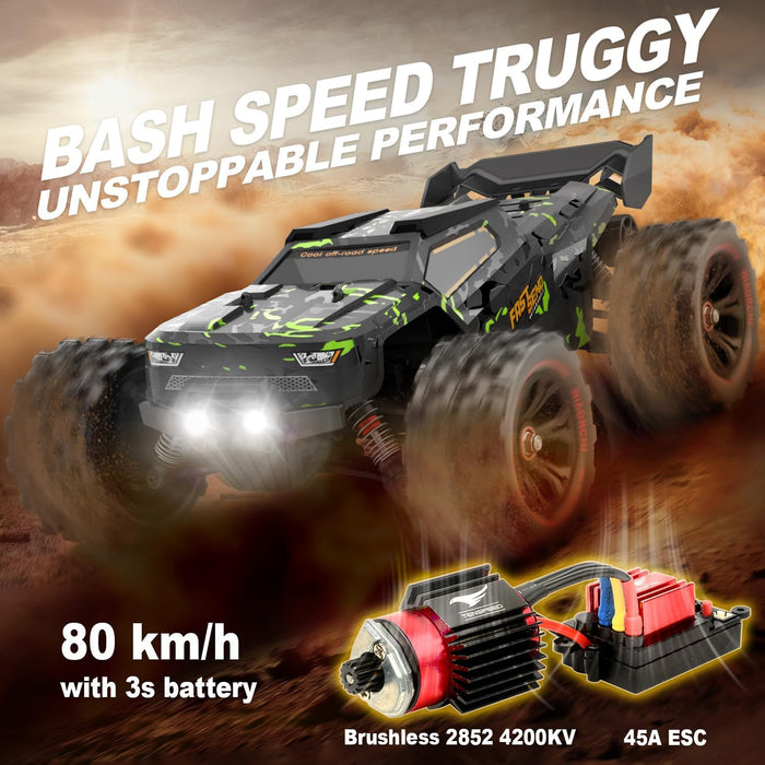 1:14 Brushless RC Truggy for Adults 50+ MPH - 4x4 Off - Road With Dual Batteries - Monsta Online