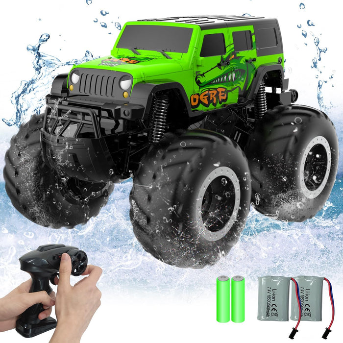Ultimate 4WD Amphibious Monster Truck - Large Rechargeable Stunt Car For Kids - Monsta Online