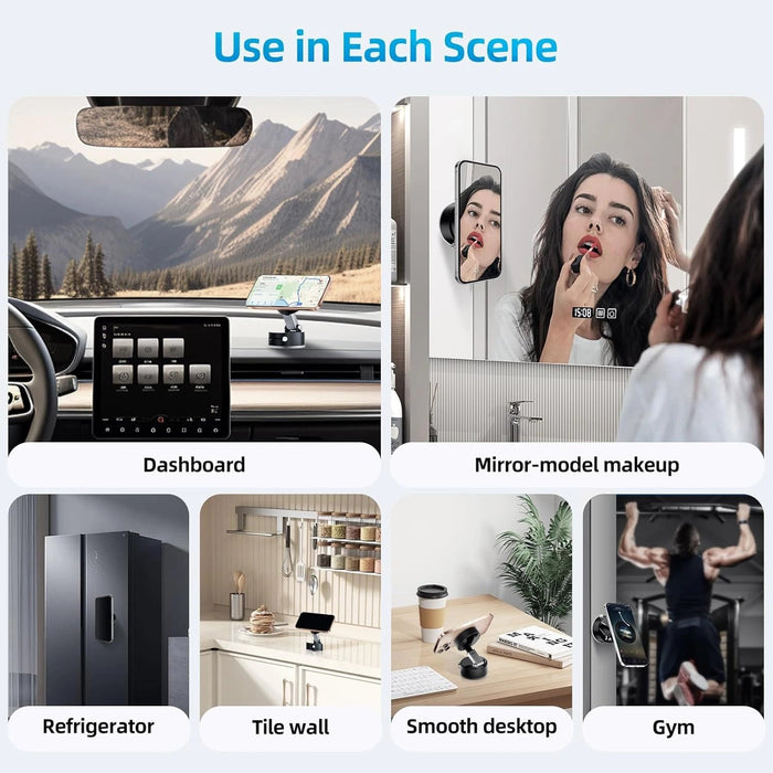 Ultra - Stable Magnetic Car Phone Holder with 360° Swivel and Double Suction - Monsta Online