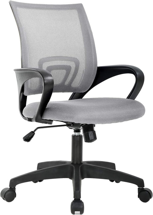 Ergonomic Mesh Office Chair with Lumbar Support – Adjustable Mid - Back Swivel Desk Chair with Wheels (7 Colors Available) - Monsta Online