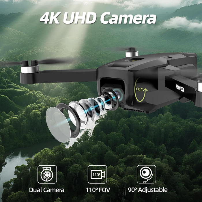 Professional 4K GPS Drone with EIS Camera & 4.5" FPV Screen - Foldable, Auto Return, Follow Me, 32GB SD Card - Monsta Online