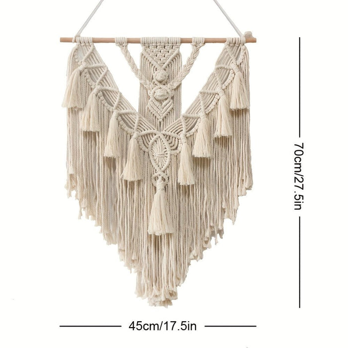 Handcrafted Bohemian Macrame Wall Hanging – Boho Woven Tapestry for Bedroom & Living Room Decor - Monsta Online