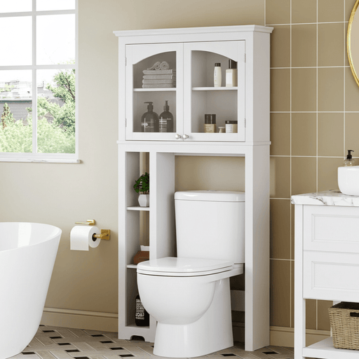 Modern Over The Toilet Cabinet with 2 Doors and Customizable Shelving - Monsta Online