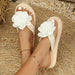 Amara Floral Slide Sandals for Women – Cushioned Mid - Heel Slip - On for Everyday Comfort & Style - Monsta Online