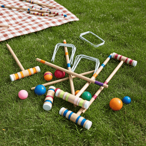 Deluxe 6 Player Wooden Croquet Set with Portable Carry Case - Monsta Online