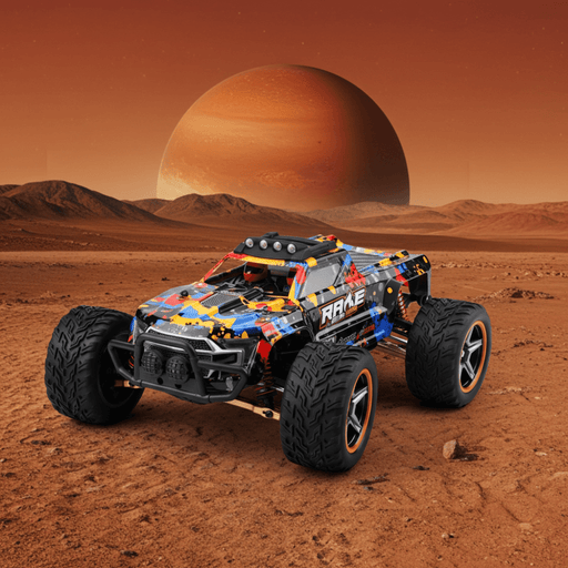 Speed Rover: 1:12 4WD High - Speed Remote Control Truck With Bright Headlight and Dual Batteries - Monsta Online