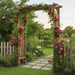7FT Wooden Garden Arch Arbor Trellis Pergola – Outdoor Wooden Patio - Monsta Online