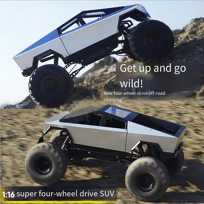 CYBER 1:16 RC Crawler Truck - Futuristic Off - Road Cyberpickup for Kids - Monsta Online