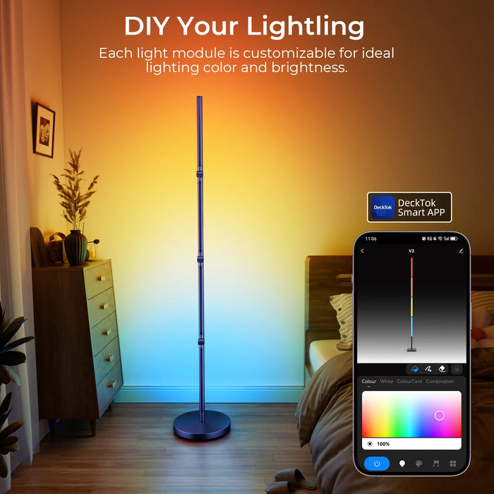 Luxury Smart Foldable LED Floor Lamp for Modern Spaces - Monsta Online