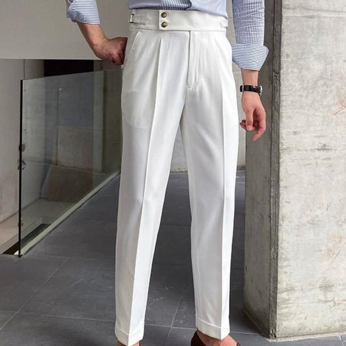 Dean Gurkha Pants – Men's High - Waisted Pleated Trousers - Monsta Online