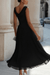 Vivienne Draped Pleated Midi Dress – Women's Sleeveless Fitted Wedding Guest Dress - Monsta Online