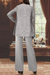 Miriam Sequin Lace Trouser Suit – Women's 3 - Piece Wide Leg Wedding Guest Suit - Monsta Online