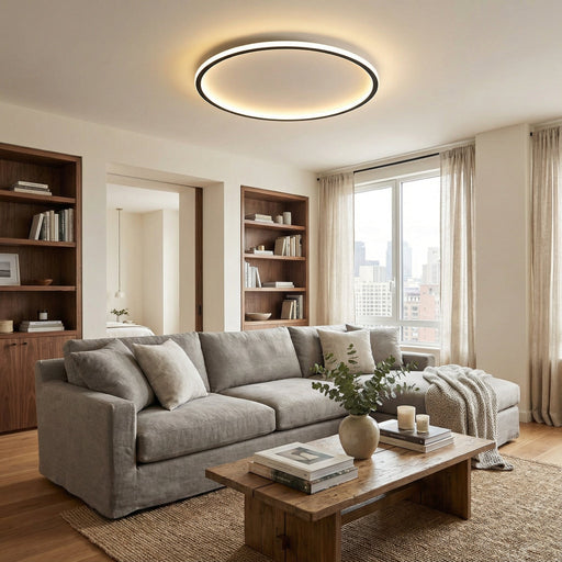 Mysaglobe Scandinavian Round LED Ceiling Light – Modern Minimalist Flush Mount for Any Room - Monsta Online