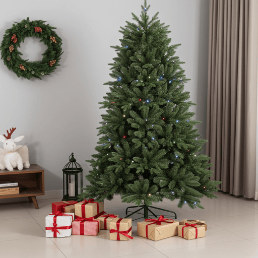 7FT Pre - Lit Artificial Christmas Tree — 2126 PE/PVC Tips, 340 LED Lights, Remote Control - Monsta Online