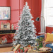 7FT Snow Flocked Artificial Christmas Tree — 1401 Tips, Auto - Open Hinged, Metal Stand - Monsta Online