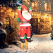 7FT Prelit Hanging Inflatable Santa with Playful Dog and LED Lights - Outdoor Christmas Decoration - Monsta Online