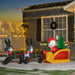 7FT Prelit Inflatable Santa with Sleigh, Reindeer & Tree with LED Lights - Outdoor Christmas Decoration - Monsta Online