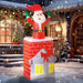 7FT Prelit Animated Inflatable Santa in Chimney Moving Up & Down with LED Lights - Outdoor Christmas Decoration - Monsta Online