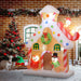 7FT Prelit Inflatable Gingerbread House with Happy Gingerbread Family and LED Lights - Outdoor Christmas Decoration - Monsta Online