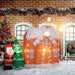 7FT Prelit Inflatable Gingerbread House with Santa & Christmas Tree and LED Lights - Outdoor Christmas Decoration - Monsta Online