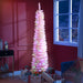 7FT Pink Pencil Pre - Lit Artificial Christmas Tree — 250 Multicolor LEDs, 8 Modes, 500 Tips, Slim - Monsta Online