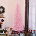 7FT Pink Pencil Artificial Christmas Tree — 818 Tips, Unlit, Auto - Open Hinged, Space - Saving, Steel Base - Monsta Online