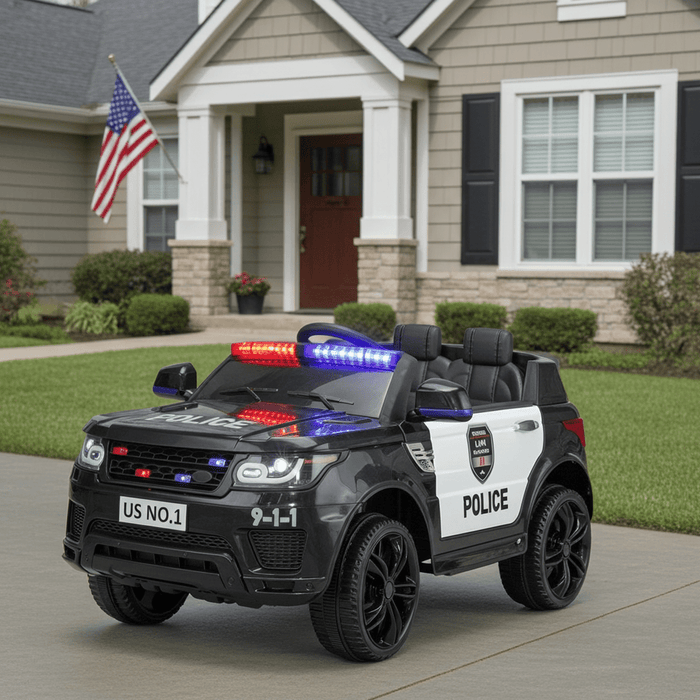 12V Electric Ride - On Toy Police Car for Kids with Siren and Lights - Monsta Online
