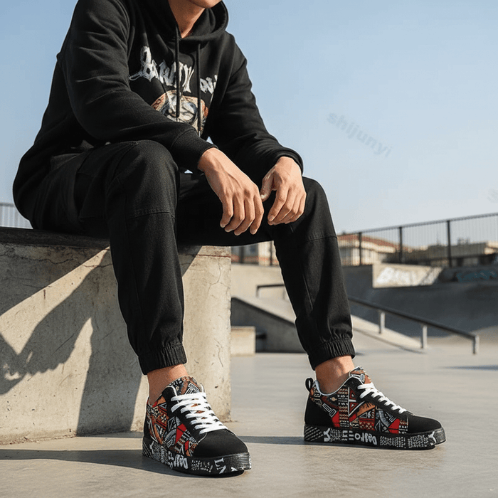 Men's Casual Platform Sneakers – Non - Slip Rubber Outsole, Comfortable Everyday Shoes - Monsta Online