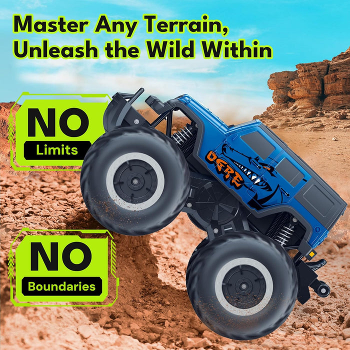 1:16 Scale Amphibious Remote Control Big Wheel Monster Truck Toys 4WD All Terrain Off - Road Pickup Toy Kids - Monsta Online