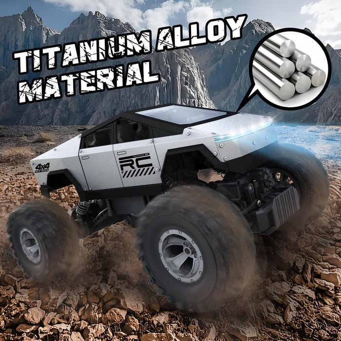 All - Terrain 1:12 Scale RC Monster Truck – 4WD Remote Control Truck with Metal Shell and Dual Batteries - Monsta Online
