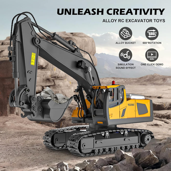 Ultimate 4 - in - 1 Metal RC Construction Fleet - Excavator, Truck, Dozer & Loader - 2.4GHz Remote Control Toy for Kids - Monsta Online