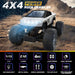 All - Terrain 1:12 Scale RC Monster Truck – 4WD Remote Control Truck with Metal Shell and Dual Batteries - Monsta Online